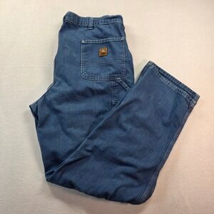 Carhartt 382-83 Men's Dungaree Fit Carpenter Jeans Blue Denim Workwear 42x34